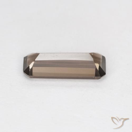 cuarzo ahumado Medium Dark-Brown natural de 0.86 ct, Corte Octágono / Esmeralda, VVS