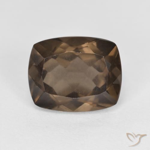 3.06ct Natural Marrón chocolate cuarzo ahumado, Forma Cojín, VS