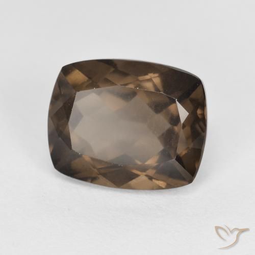 cuarzo ahumado Marrón chocolate natural de 3.06 ct, Forma Cojín, VS