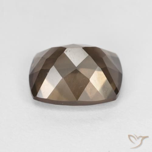 cuarzo ahumado Marrón chocolate natural de 3.06 ct, Forma Cojín, VS