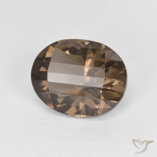 2.47ct Natural Moca claro cuarzo ahumado, Ovalada, VS