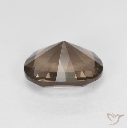 cuarzo ahumado Moca claro natural de 2.47 ct, Ovalada, VS
