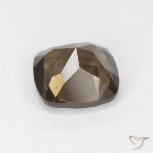 cuarzo ahumado Marrón claro natural de 0.90 ct, Forma Cojín, VVS-VS