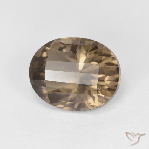 cuarzo ahumado Medium Light-Brown natural de 2.66 ct, Ovalada, VS