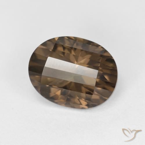 cuarzo ahumado Marrón medio natural de 2.54 ct, Ovalada, VS