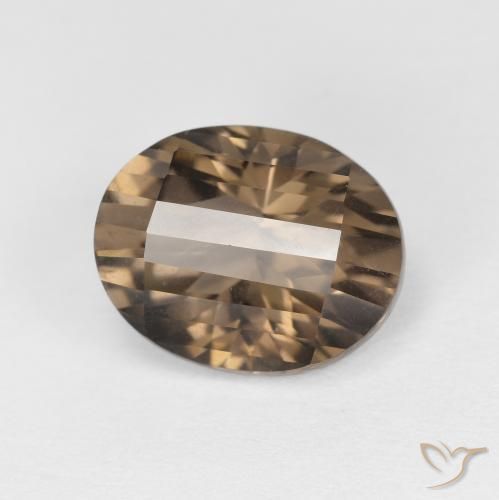 2.61ct Natural Medium Light-Brown cuarzo ahumado, Ovalada, VS