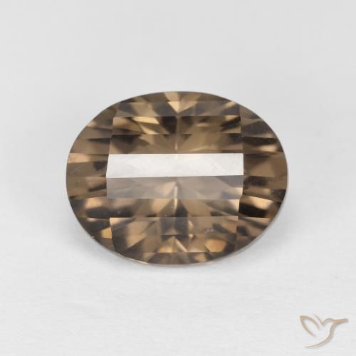 cuarzo ahumado Medium Light-Brown natural de 2.61 ct, Ovalada, VS