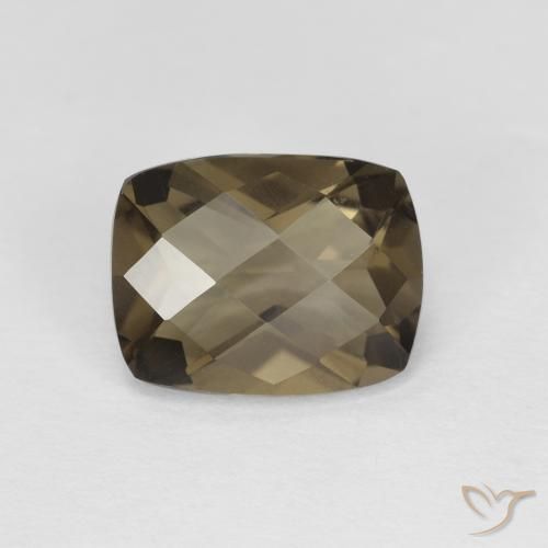 1.90ct Natural Marrón medio cuarzo ahumado, Forma Cojín, VVS