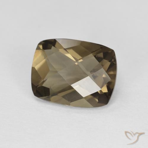 cuarzo ahumado Marrón medio natural de 1.90 ct, Forma Cojín, VVS