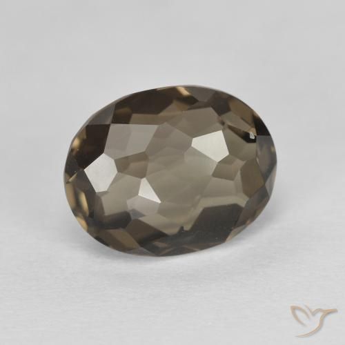 cuarzo ahumado Marrón madera natural de 2.74 ct, Ovalada, VVS