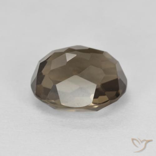 cuarzo ahumado Marrón madera natural de 2.74 ct, Ovalada, VVS
