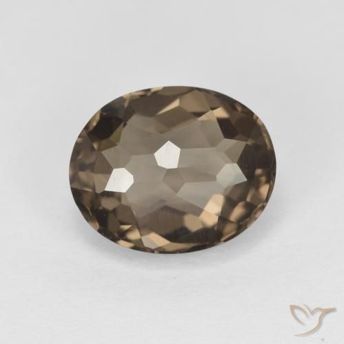 2.21ct Natural Marrón claro cuarzo ahumado, Ovalada, VVS