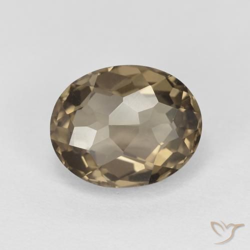 2.23ct Natural Marrón neutral cuarzo ahumado, Ovalada, VVS