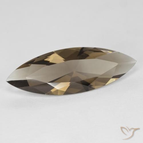 cuarzo ahumado Medium Light-Brown natural de 6.36 ct, Marquesa, VVS
