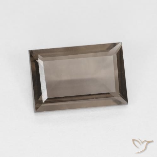 1.44ct Natural Marrón nogal cuarzo ahumado, Corte Baguette, VVS