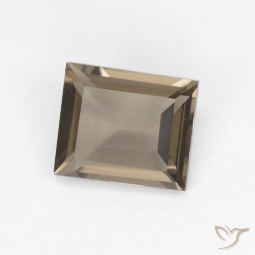 cuarzo ahumado Marrón cálido natural de 0.86 ct, Corte Baguette, VVS