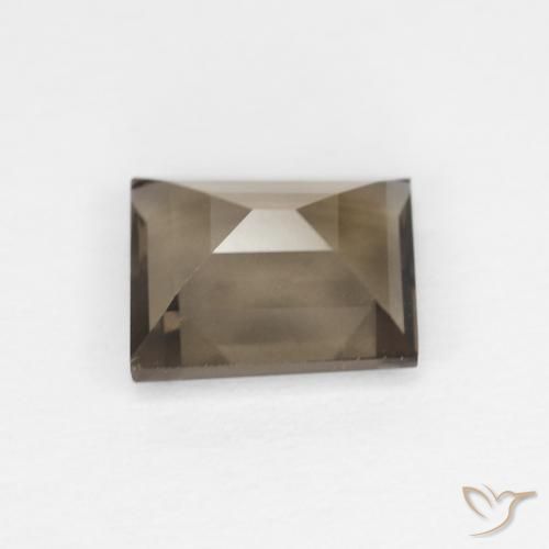 cuarzo ahumado Marrón cálido natural de 0.86 ct, Corte Baguette, VVS
