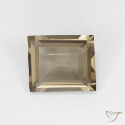 0.92ct Natural Medium Light-Brown cuarzo ahumado, Corte Baguette, VVS