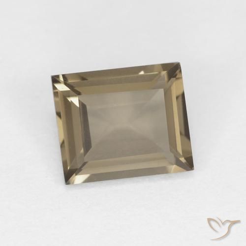 cuarzo ahumado Medium Light-Brown natural de 0.92 ct, Corte Baguette, VVS