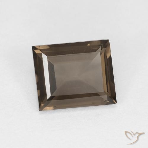 cuarzo ahumado Marrón nuez natural de 0.85 ct, Corte Baguette, VVS