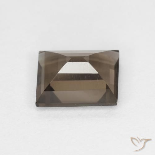cuarzo ahumado Marrón nuez natural de 0.85 ct, Corte Baguette, VVS