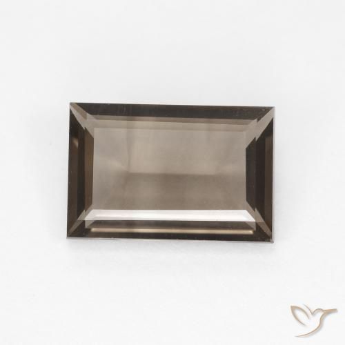 1.43ct Natural Marrón claro cuarzo ahumado, Corte Baguette, VVS