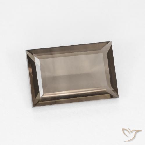 cuarzo ahumado Marrón claro natural de 1.43 ct, Corte Baguette, VVS