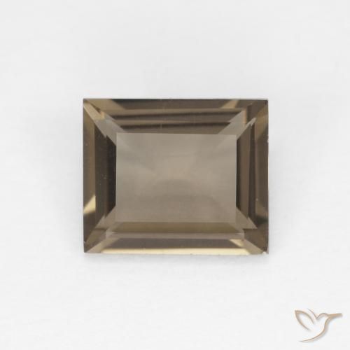 0.85ct Natural Marrón umbra claro cuarzo ahumado, Corte Baguette, VVS
