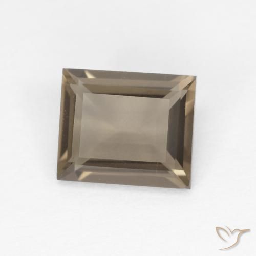 cuarzo ahumado Marrón umbra claro natural de 0.85 ct, Corte Baguette, VVS