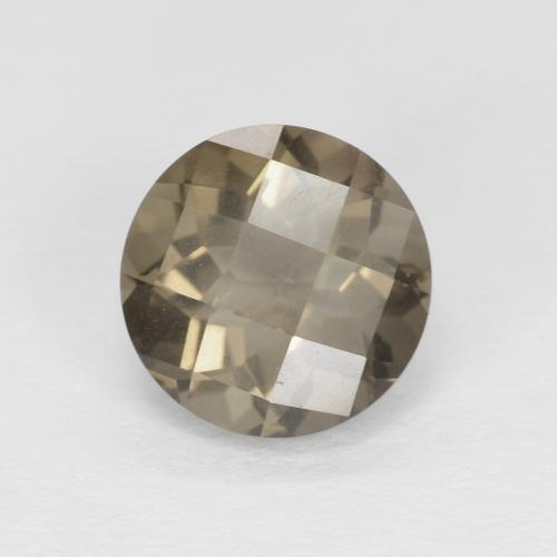1.22ct Natural Medium Light-Brown cuarzo ahumado, Redondo, VVS