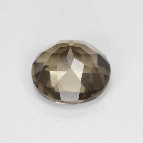 cuarzo ahumado Medium Light-Brown natural de 1.22 ct, Redondo, VVS