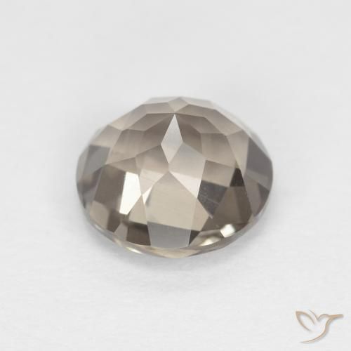 cuarzo ahumado Marrón claro natural de 1.26 ct, Redondo, VVS