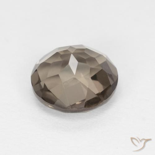 cuarzo ahumado Marrón sombra natural de 1.27 ct, Redondo, VVS