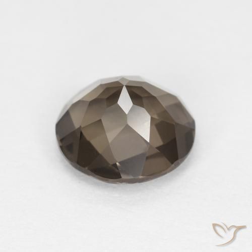 cuarzo ahumado Marrón medio natural de 1.13 ct, Redondo, VVS