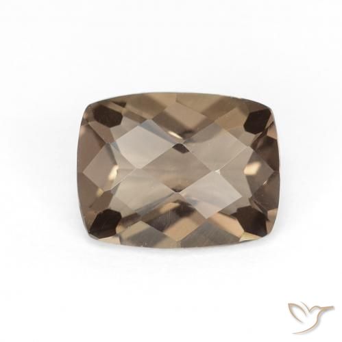 1.82ct Natural Medium Light-Brown cuarzo ahumado, Forma Cojín, VVS