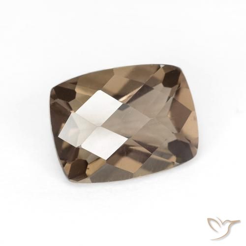 cuarzo ahumado Medium Light-Brown natural de 1.82 ct, Forma Cojín, VVS