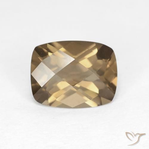 1.75ct Natural Marrón cálido cuarzo ahumado, Forma Cojín, VVS