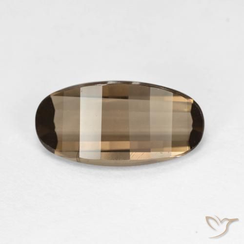 2.73ct Natural Marrón claro cuarzo ahumado, Ovalada, VVS