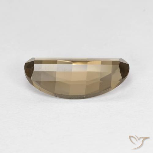 cuarzo ahumado Moca claro natural de 2.42 ct, Ovalada, VVS