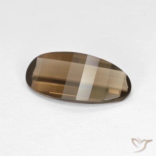 cuarzo ahumado Moca claro natural de 2.06 ct, Ovalada, VVS