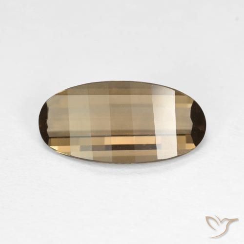 2.28ct Natural Moca claro cuarzo ahumado, Ovalada, VVS
