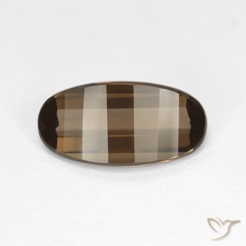cuarzo ahumado Marrón chocolate natural de 2.78 ct, Ovalada, VVS