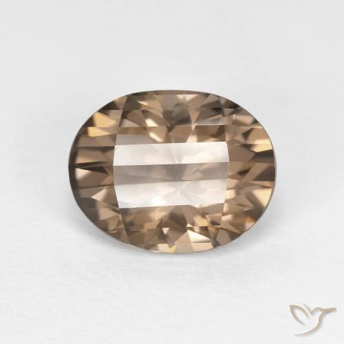 2.51ct Natural Moca claro cuarzo ahumado, Ovalada, VVS