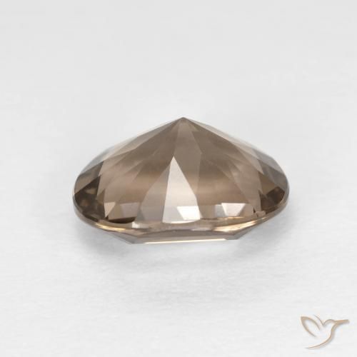 cuarzo ahumado Moca claro natural de 2.51 ct, Ovalada, VVS