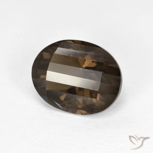2.54ct Natural Marrón medio cuarzo ahumado, Ovalada, VVS