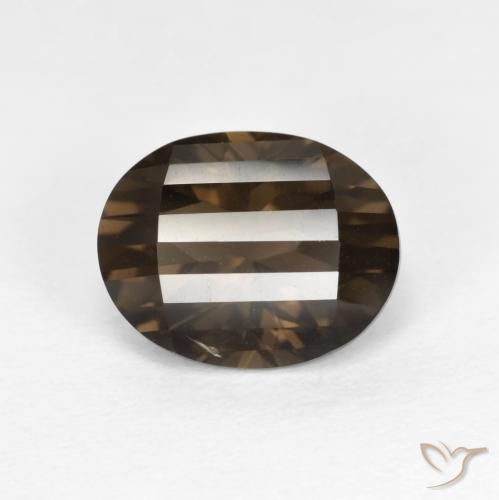 cuarzo ahumado Marrón medio natural de 2.54 ct, Ovalada, VVS