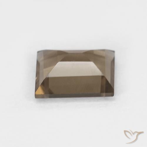 cuarzo ahumado Medium Light-Brown natural de 0.88 ct, Corte Baguette, VVS