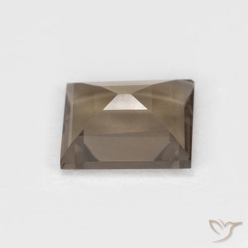 cuarzo ahumado Medium Light-Brown natural de 0.87 ct, Corte Baguette, VVS