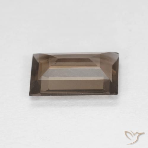 cuarzo ahumado Marrón claro natural de 1.36 ct, Corte Baguette, VVS