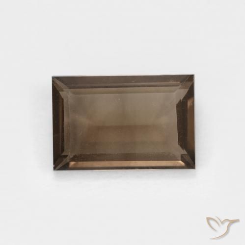 1.43ct Natural Marrón cálido cuarzo ahumado, Corte Baguette, VVS
